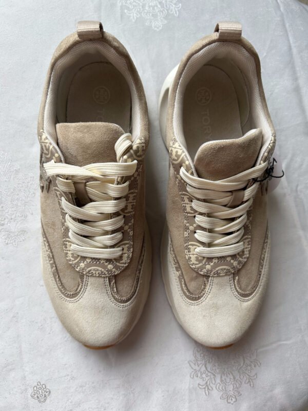 26 TB(4) Tory Burch Monogram Good Luck Trainer Sneakers