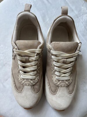 29 TB(3) Tory Burch Monogram Good Luck Trainer Sneakers