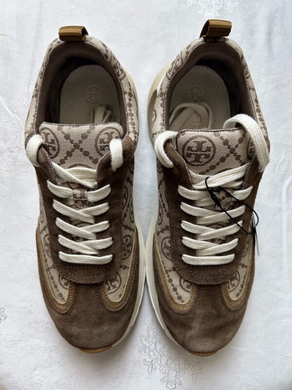 33 TB(4) Tory Burch Monogram Good Luck Trainer Sneakers