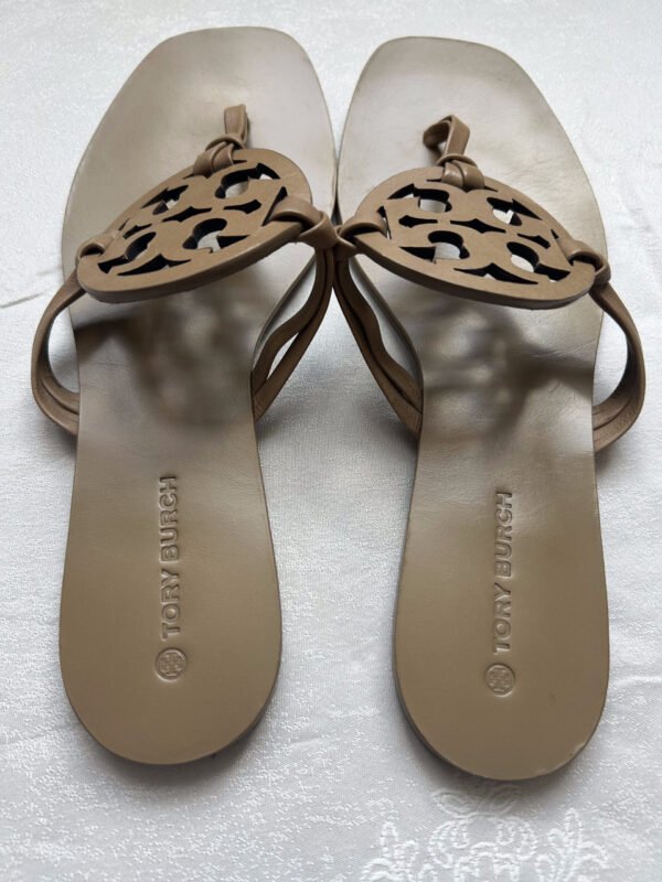 64 TB(2) Tory Burch Square Toe Miller Sandals