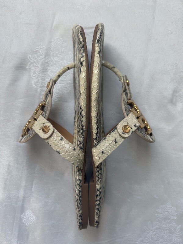 Tory Burch Miller Snake Print Flat Sandals