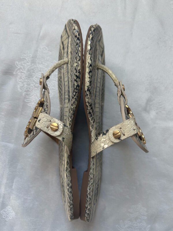 Tory Burch Miller Snake Print Flat Sandals