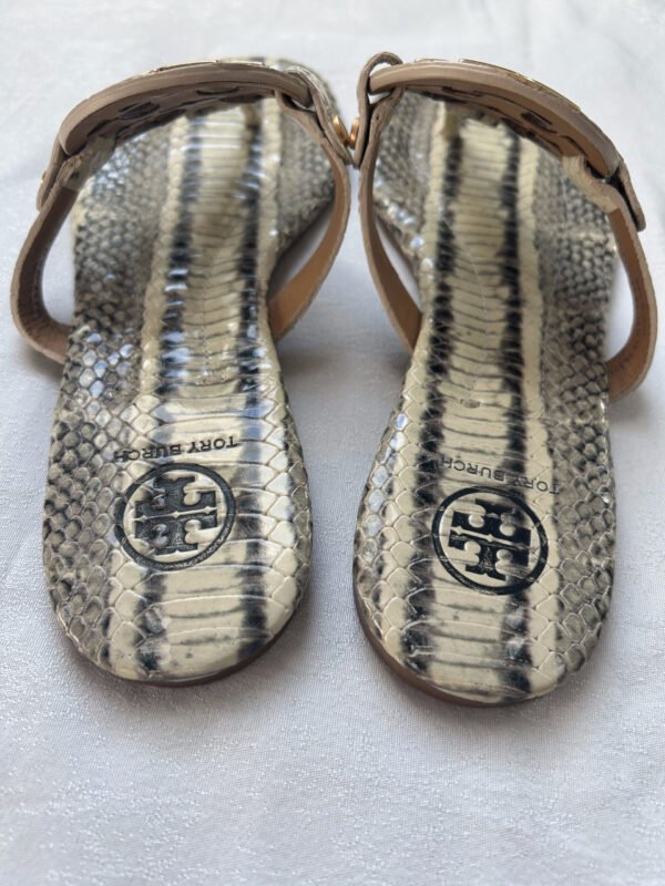 Tory Burch Miller Snake Print Flat Sandals