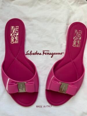 72 Salvatore Ferragamo (1) Salvatore Ferragamo Jelly & Bow Slude Sandals