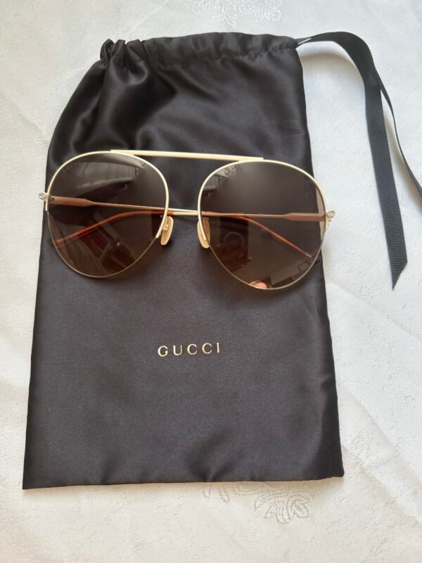 GUCCI Aviator Frame- Metal Sunglasses